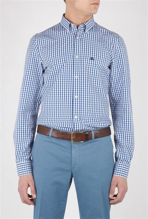 burberry london blue button up shirt|Burberry button up shirt men.